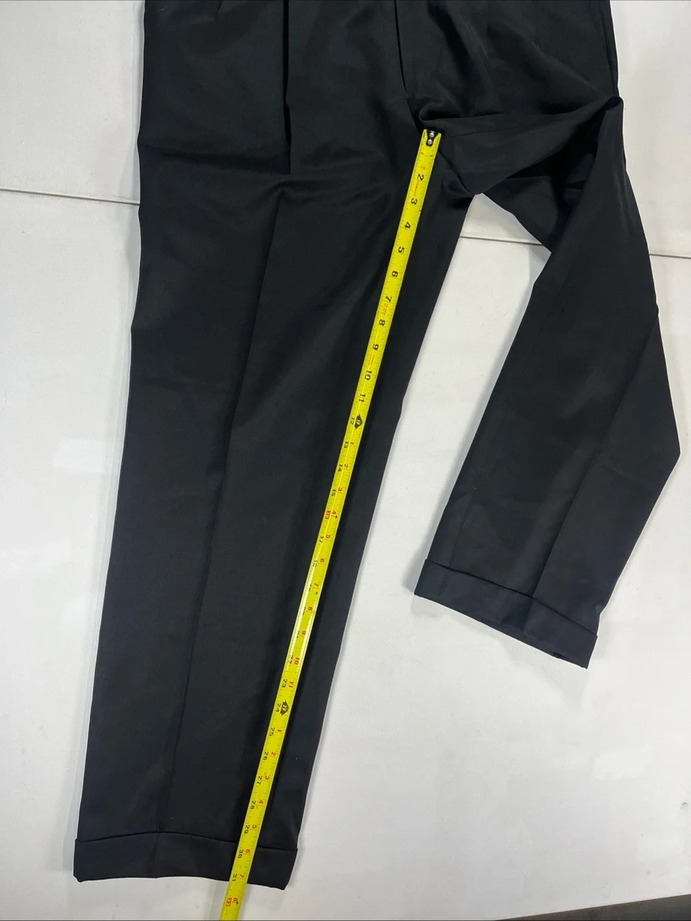 Pazoni Pants Black Wool Made In Italy Dress Trousers Classic Como Men’s 34 X 31